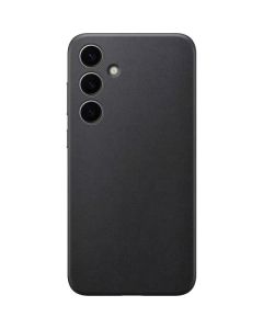  Husa telefon Samsung pentru Galaxy S24 Plus, Vegan Leather Case, Negru