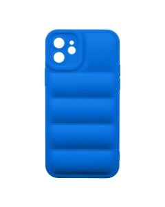 Husa de protectie telefon Puffy OBAL:ME pentru Apple iPhone 12, Poliuretan, Albastru