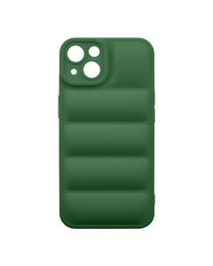 Husa de protectie telefon Puffy OBAL:ME pentru Apple iPhone 13, Poliuretan, Verde Inchis