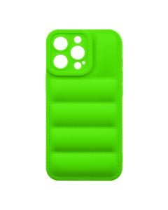 Husa de protectie telefon Puffy OBAL:ME pentru Apple iPhone 13 Pro, Poliuretan, Verde