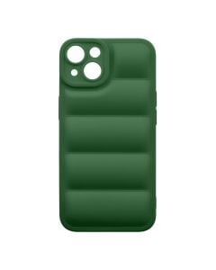 Husa de protectie telefon Puffy OBAL:ME pentru Apple iPhone 14, Poliuretan, Verde Inchis