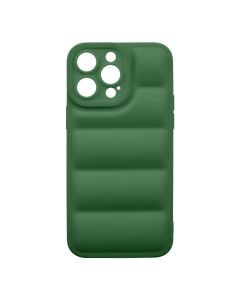 Husa de protectie telefon Puffy OBAL:ME pentru Apple iPhone 14 Pro Max, Poliuretan, Verde Inchis