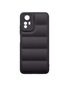 Husa de protectie telefon Puffy OBAL:ME pentru Xiaomi Redmi Note 12S, Poliuretan, Negru
