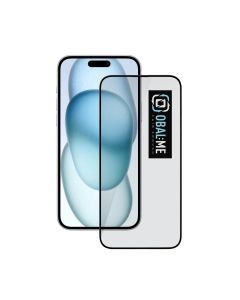 Folie de protectie telefon din sticla OBAL:ME, 5D pentru Apple iPhone 15 Plus, Negru
