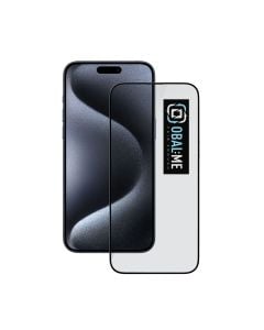 Folie de protectie telefon din sticla OBAL:ME, 5D pentru Apple iPhone 15 Pro, Negru