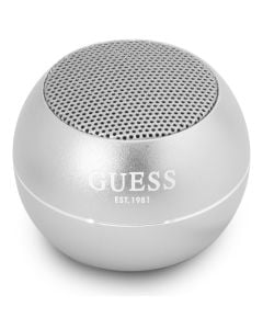 Boxa portabila Guess Mini Bluetooth Speaker, 3W, Autonomie 4 ore, Argintiu