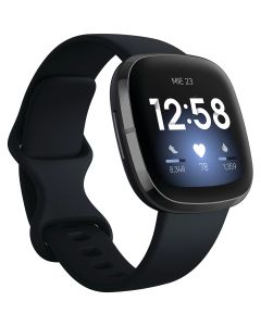 Ceas smartwatch Fitbit Sense, Negru Carbon