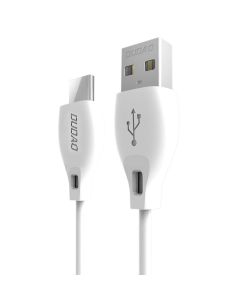 Cablu de date Dudao L4T, USB - Type-C, 1m, 2.1A, Alb