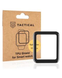 Folie de protectie smartwatch Tactical, TPU Shield 3D pentru Apple Watch 7 41mm, Transparent
