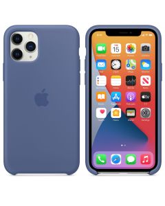 Husa de protectie telefon Apple pentru Iphone 11 Pro Max, Silicon, MY122ZM/A, Linen Blue