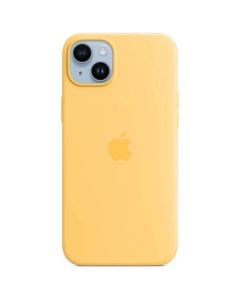 Husa de protectie telefon Apple pentru iPhone 14, Magsafe, Silicon, Sunglow