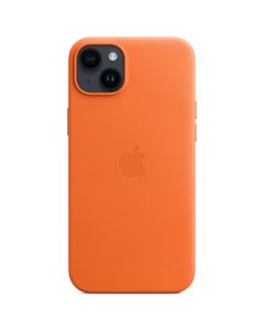Husa de protectie telefon Apple pentru iPhone 14 Plus, Magsafe, Piele, Orange
