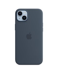Husa de protectie telefon Apple pentru iPhone 14 Plus, Magsafe, Silicon, Storm Blue