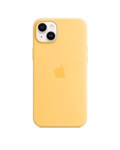 Husa de protectie telefon Apple pentru iPhone 14 Plus, Magsafe, Silicon, Sunglow
