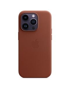 Husa de protectie telefon Apple pentru iPhone 14 Pro, Magsafe, Piele, Umber