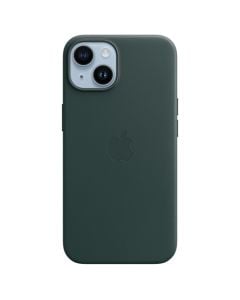 Husa de protectie telefon Apple pentru Apple iPhone 14, Magsafe, Piele, Forest Green