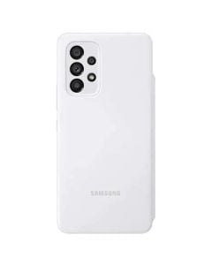 Husa telefon Samsung Flip S-View Wallet Cover, pentru Samsung Galaxy A53 5G, EF-EA536PWEGEE, Poliuretan, Alb