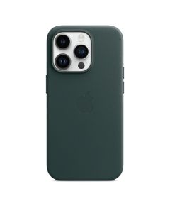 Husa de protectie telefon Apple pentru iPhone 14 Pro, MagSafe, Piele, Forest Green