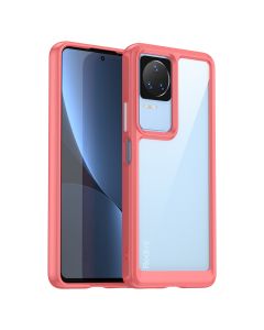 Husa de protectie telefon Hurtel pentru Xiaomi Poco F4 5G, Flexible frame, Policarbonat, Rosu