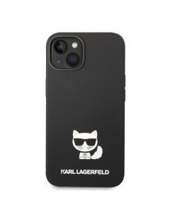 Husa de protectie telefon Karl Lagerfeld pentru iPhone 14, Choupette, Silicon lichid, Negru