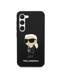 Husa de protectie telefon Karl Lagerfeld pentru Samsung Galaxy S23+, Ikonik Karl NFT, Silicon lichid, Negru