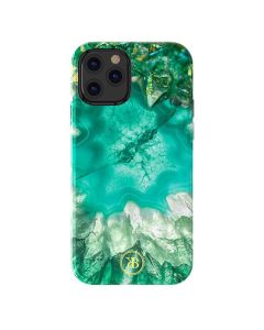 Husa de protectie telefon Kingxbar pentru iPhone 12 Mini, Agate Series, Plastic, Verde
