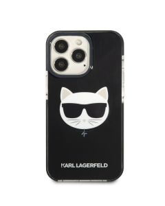 Husa de protectie telefon Karl Lagerfeld, Choupette Head Case pentru Apple iPhone 13 Pro Max, Negru