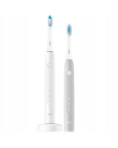  Set doua periute de dinti electrice Oral-B Pulsonic Slim Clean 2900, alb/gri