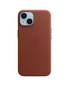 Husa de protectie telefon Apple pentru iPhone 14, Magsafe, Piele, Umber