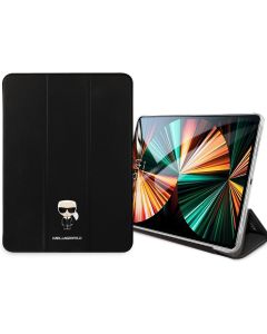 Husa de protectie tableta Karl Lagerfeld pentru iPad Pro 12.9, Metal Saffiano, Negru