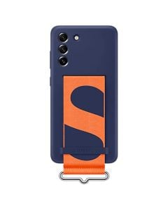 Husa telefon Samsung, Silicone Cover Strap pentru Samsung Galaxy S21 FE, Navy