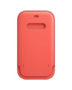 Husa de protectie telefon Apple pentru iPhone 12 Pro Max, Leather Sleeve, MagSafe, Pink Citrus