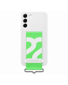 Husa telefon Samsung, Cover with Strap pentru Samsung Galaxy S22+, White