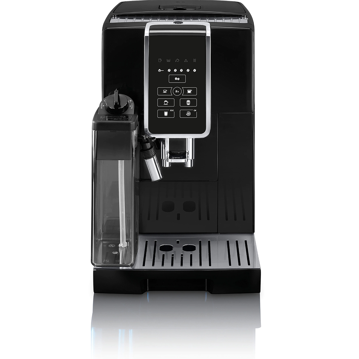 Espressor automat DE’LONGHI Dinamica ECAM 350.50.B, 1450W, 1.8 l, 15 bari, carafa pentru lapte cu sistem LatteCrema, negru 1.8 imagine noua
