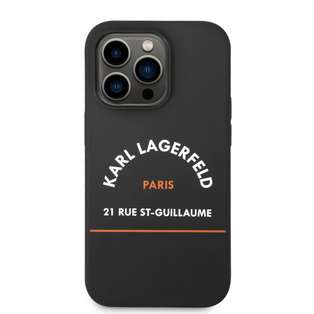 Husa Telefon Karl Lagerfeld Pentru Iphone 14 Pro, Rue St Gullaume, Plastic, Negru