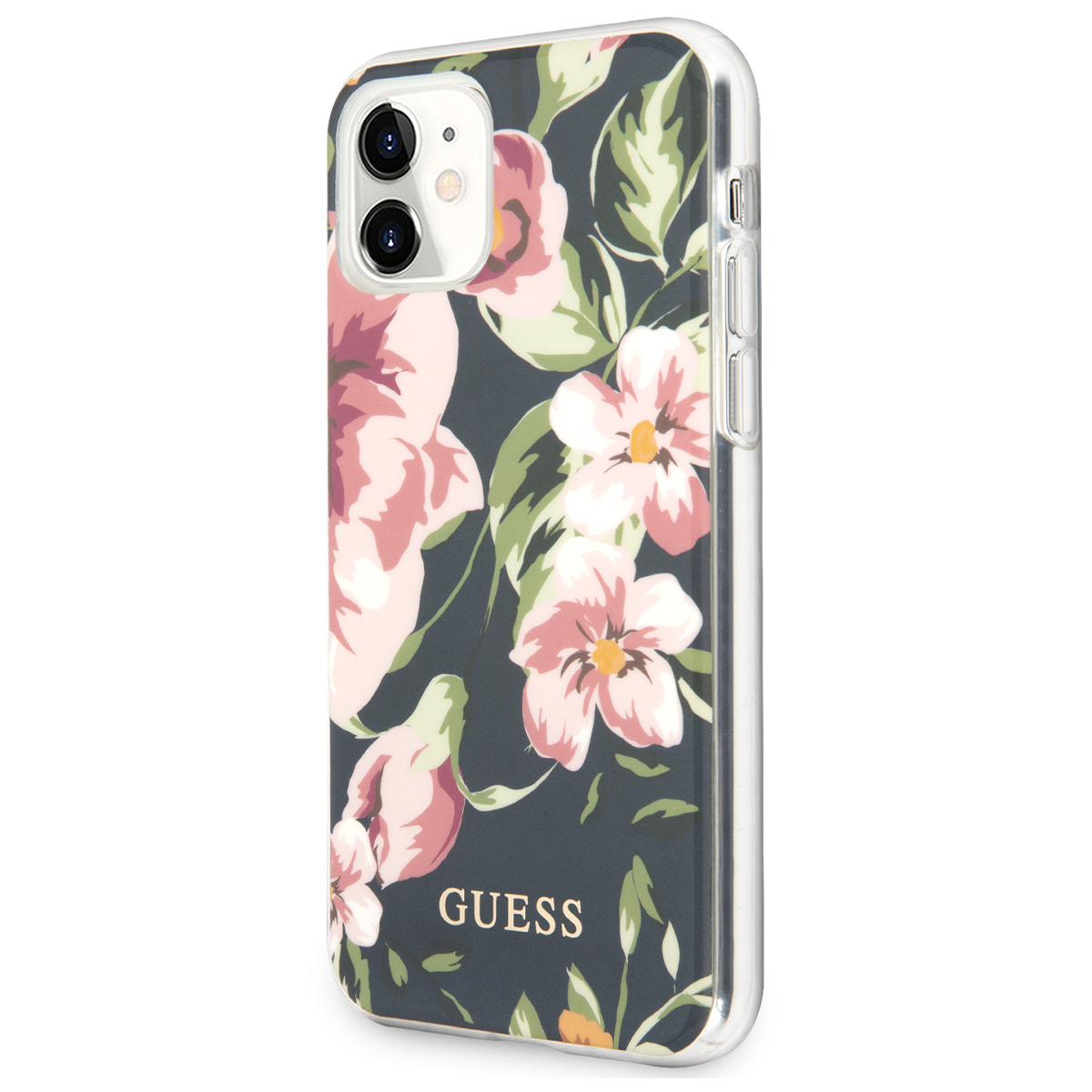 Husa telefon Guess, Flower Shiny N.3 pentru Apple iPhone 11, Navy 11