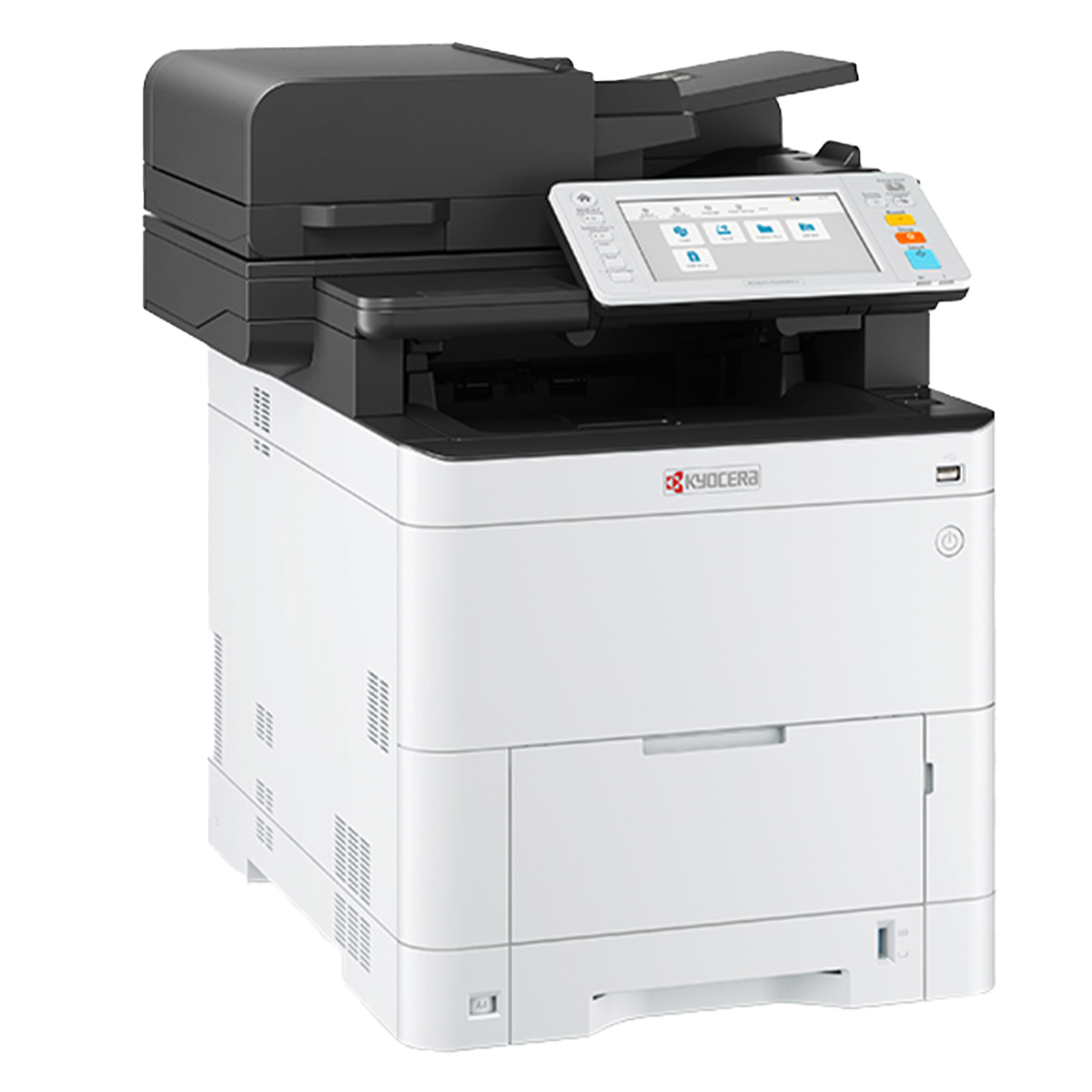 Imprimanta Multifunctionala Kyocera MA3500cix Laser color A4, 35 ppm, duplex, Touch Panel, Dual Scan ADF 100 coli, USB, retea, Starter toner inclus, Alb/Negru