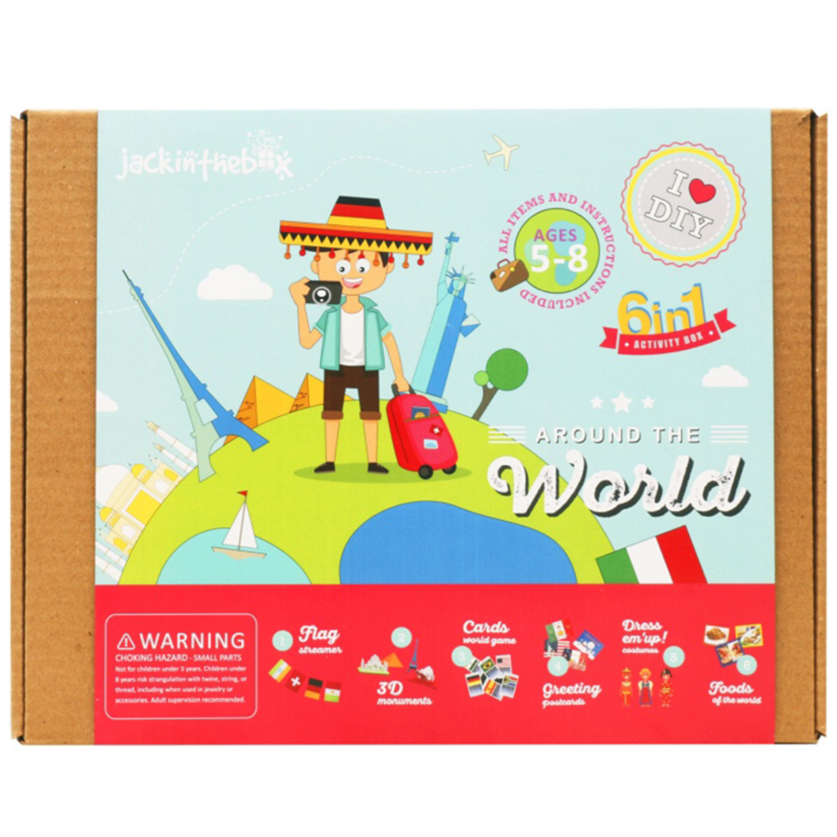 Jucarie Set creatie Jack In The Box, In jurul lumii, 6 in 1, Multicolor