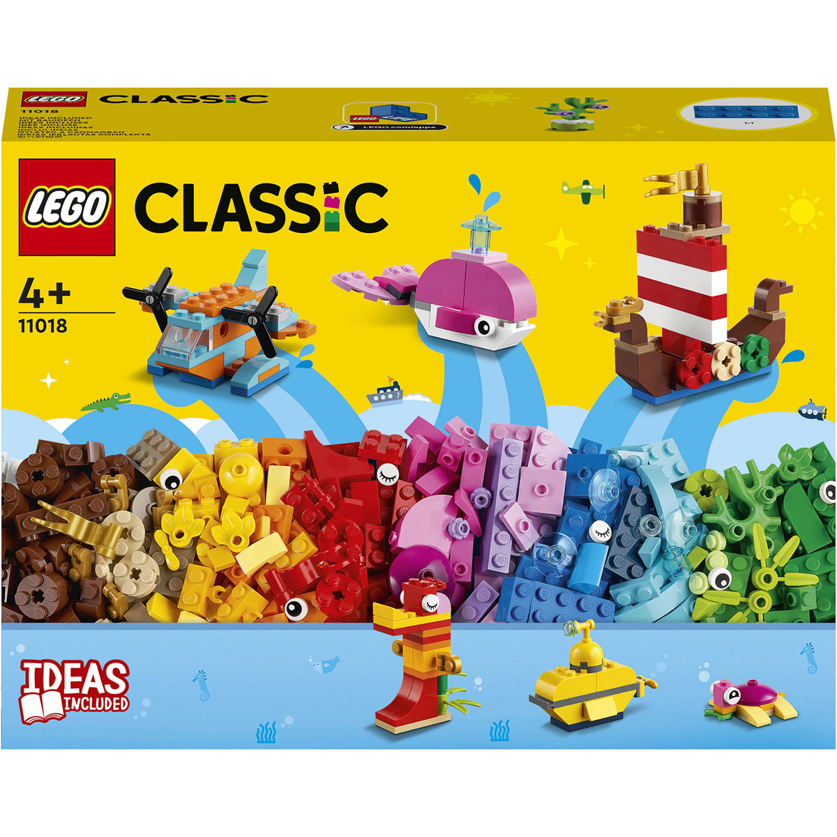 LEGO® Classic: Distractie Creativa in Ocean, 333 piese, 11018, Multicolor 11018