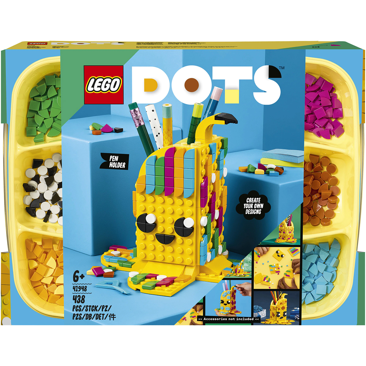 LEGO® DOTS™: Suport creioane - Banana adorabila, 438 piese, 41948, Multicolor