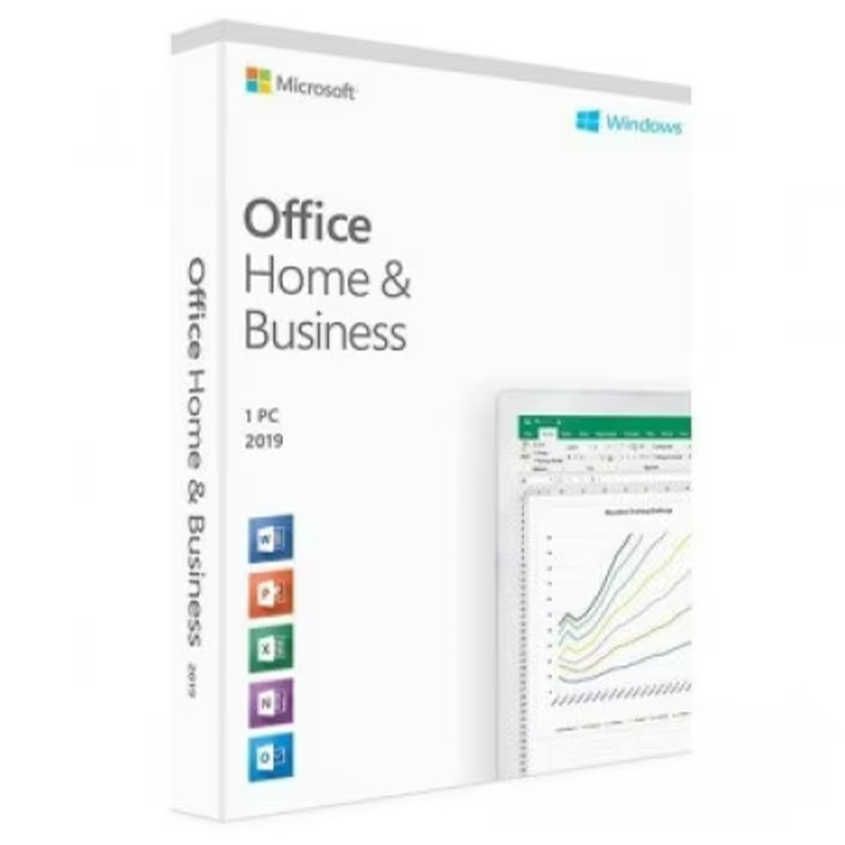 Microsoft Office 2019 Home & Business, Box, Medialess