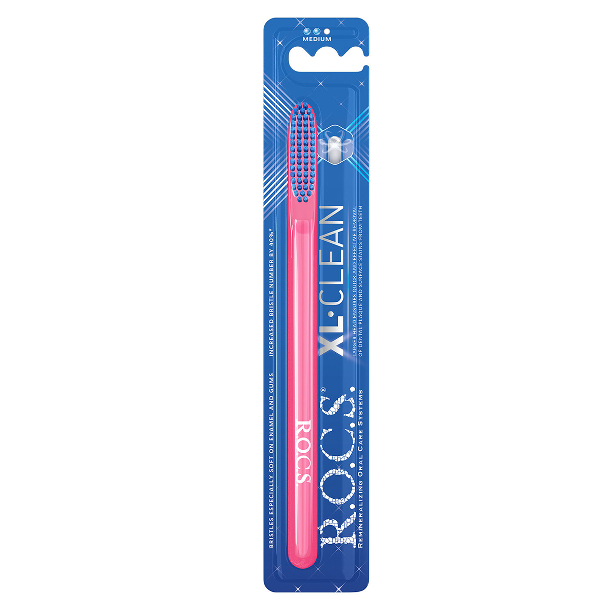 Periuta dinti R.O.C.S. pentru adulti XL-Clean mediu Multicolor