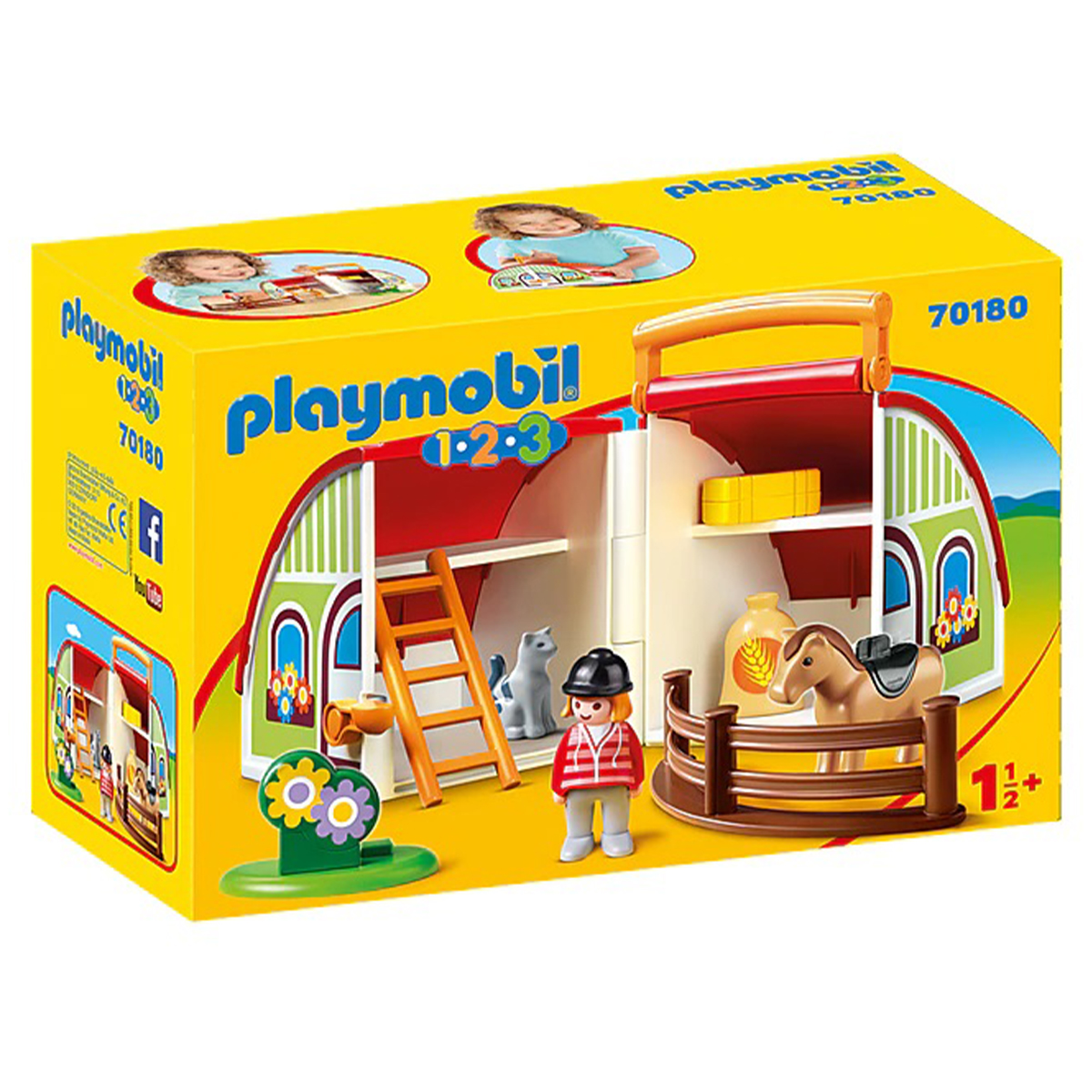 Playmobil 1.2.3, Set Mobil Ferma, 70180, Multicolor 1/2/3 imagine noua