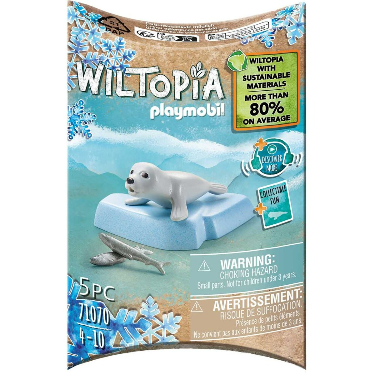 Playmobil Wiltopia Pui de foca 71070, Multicolor