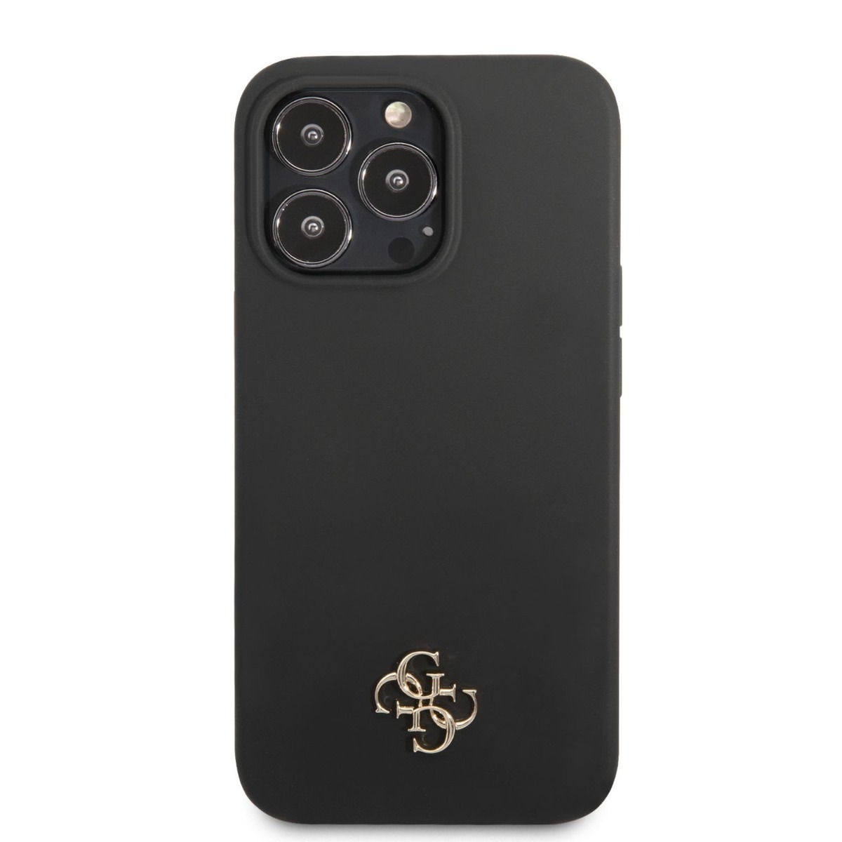 Husa Telefon Guess Pentru Iphone 13 Pro Max, 4g Metal Logo, Silicon, Negru