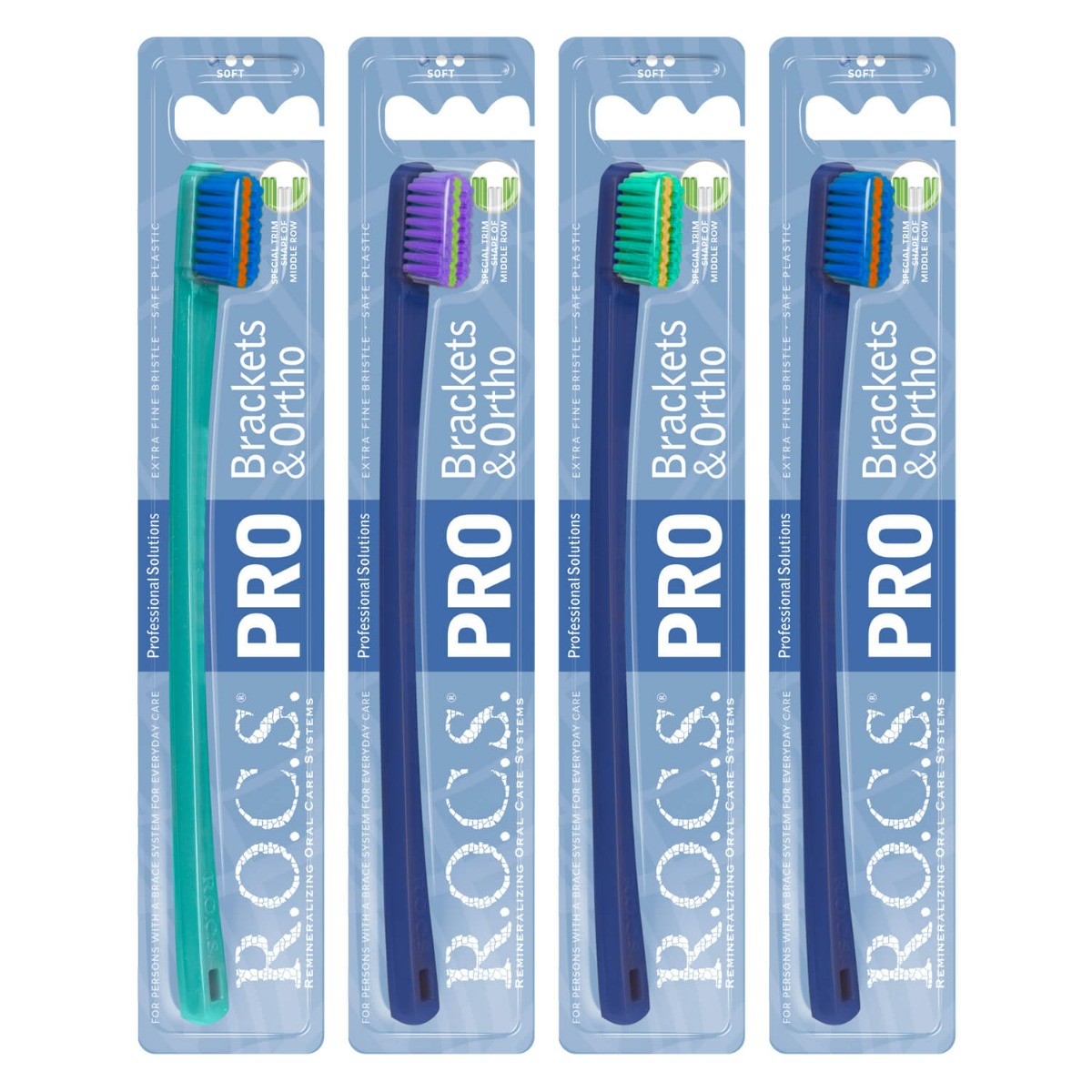 Periuta dinti R.O.C.S. pentru adulti Brackets & Ortho soft 1 buc