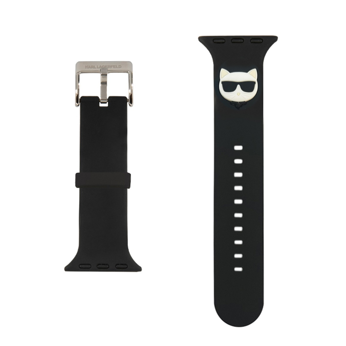 Curea Karl Lagerfeld, Choupette Watch Strap Pentru Apple Watch 42/44mm, Silicon, Negru