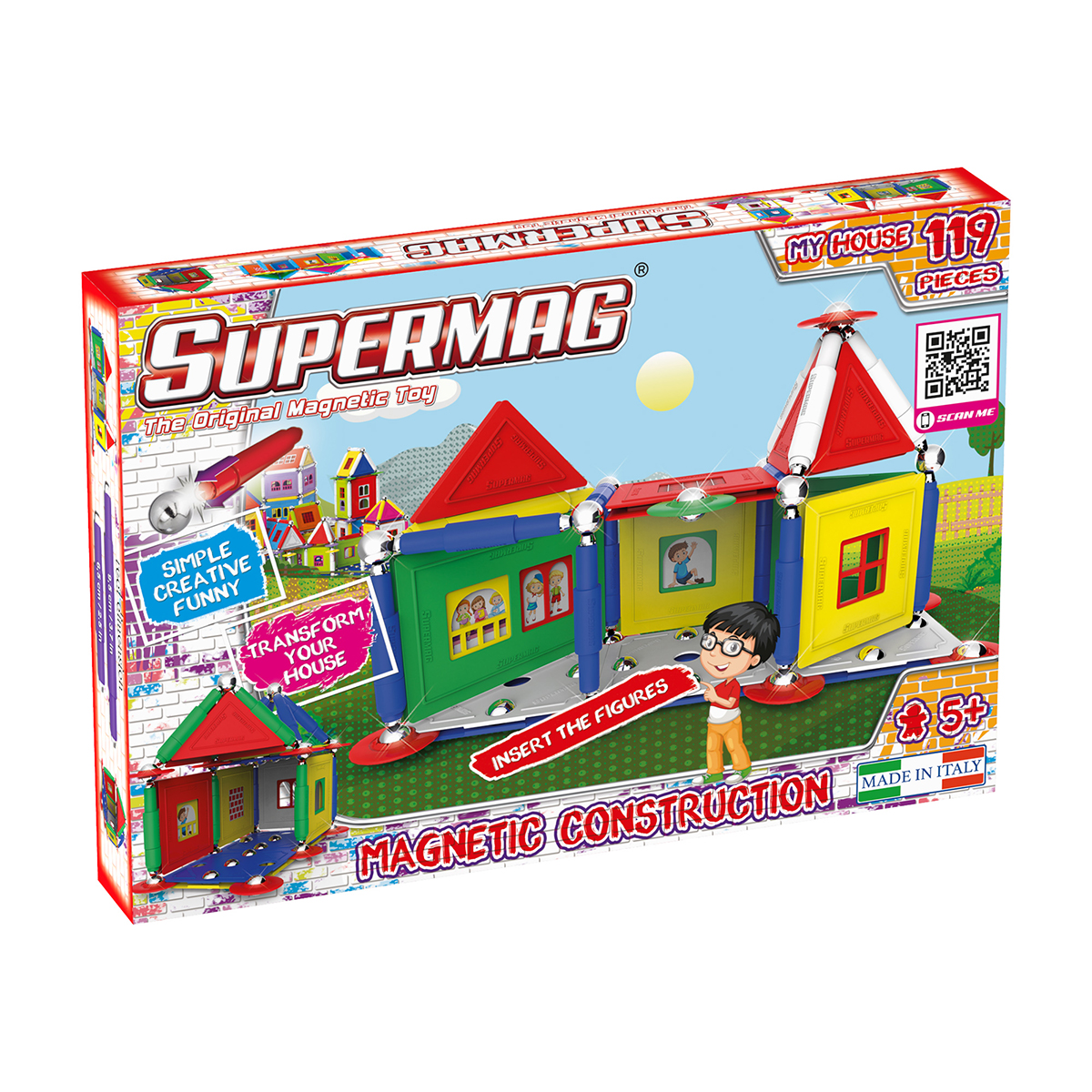 Set constructie, Supermag, My Houses, 119 piese, Multicolor 119