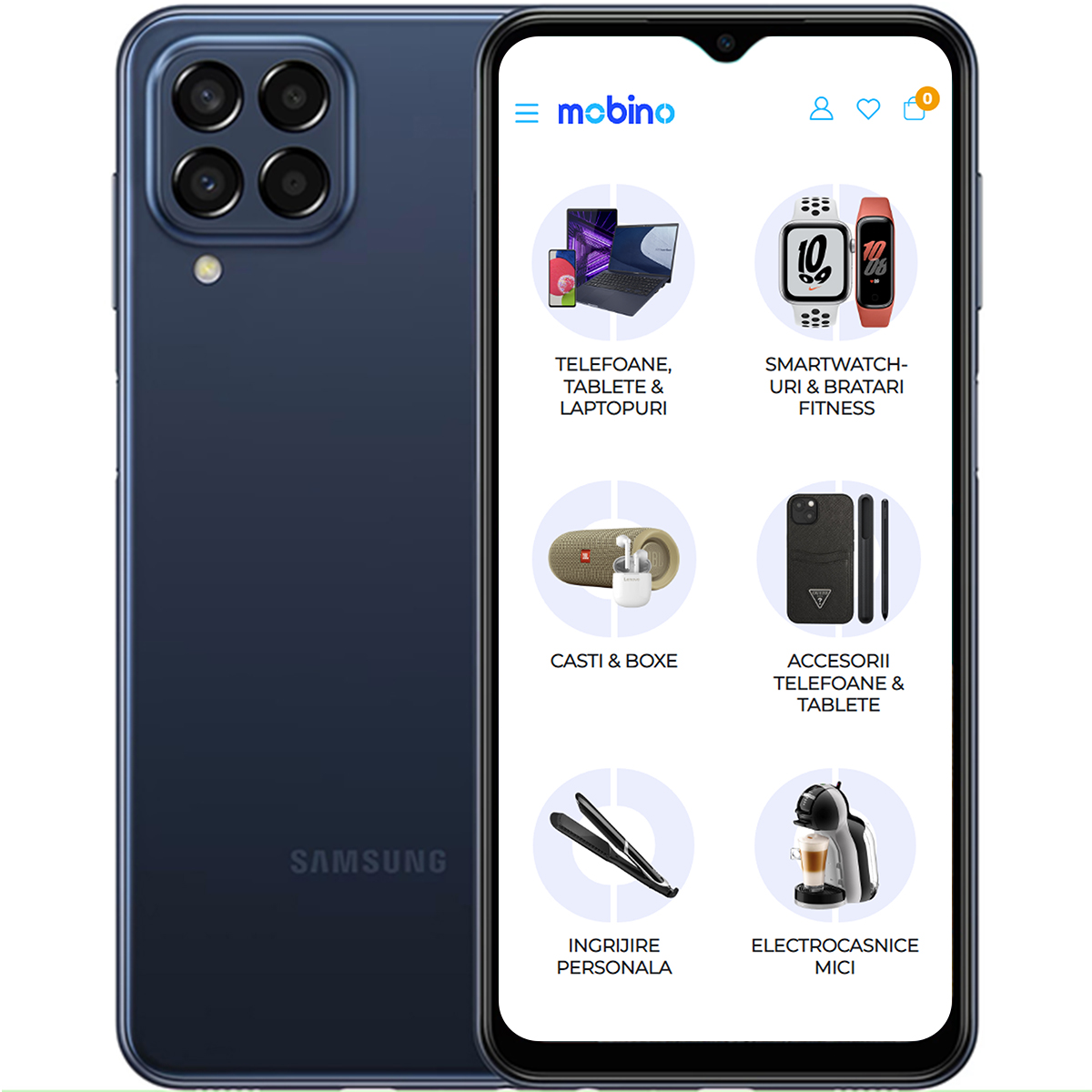 Telefon mobil Samsung Galaxy M33, Dual SIM, 128GB, 6GB RAM, 5G, Albastru