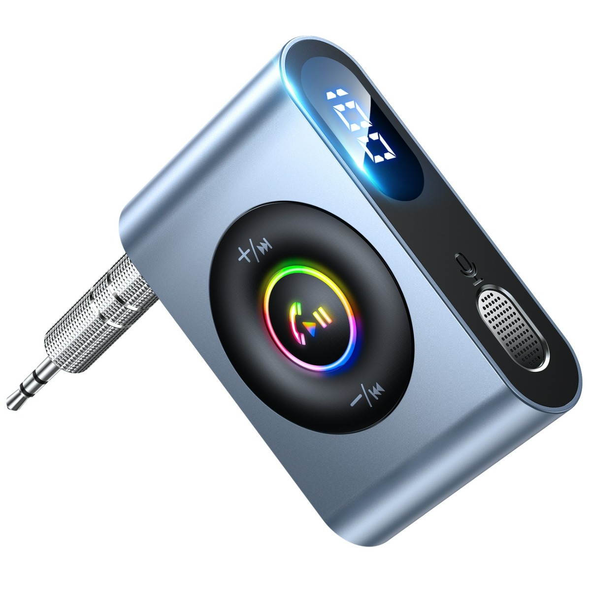 Transmitator Bluetooth Pentru Masina 5.3, Joyroom, Hands-free, Aux 3.5mm, Jr-cb1, Albastru